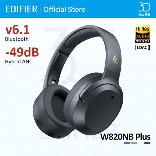 W820NB Plus(2025 Ver.) ANC Wireless Headphone Bluetooth 6.1 Over-Ear Headset -49Db Noise Canelling Earphone Hi-Res Audio