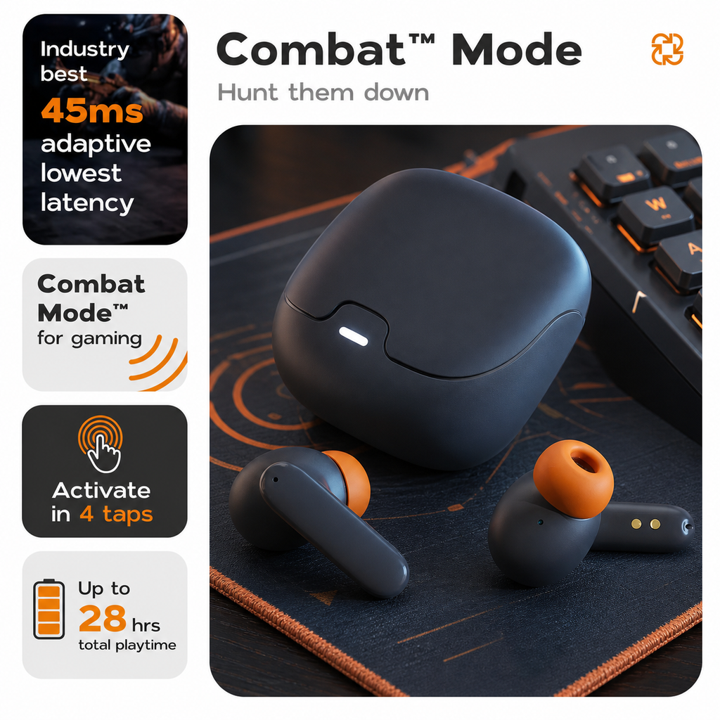 Nexura TWS Pro Earbuds - Bluetooth 5.4 & Dual Mic ENC