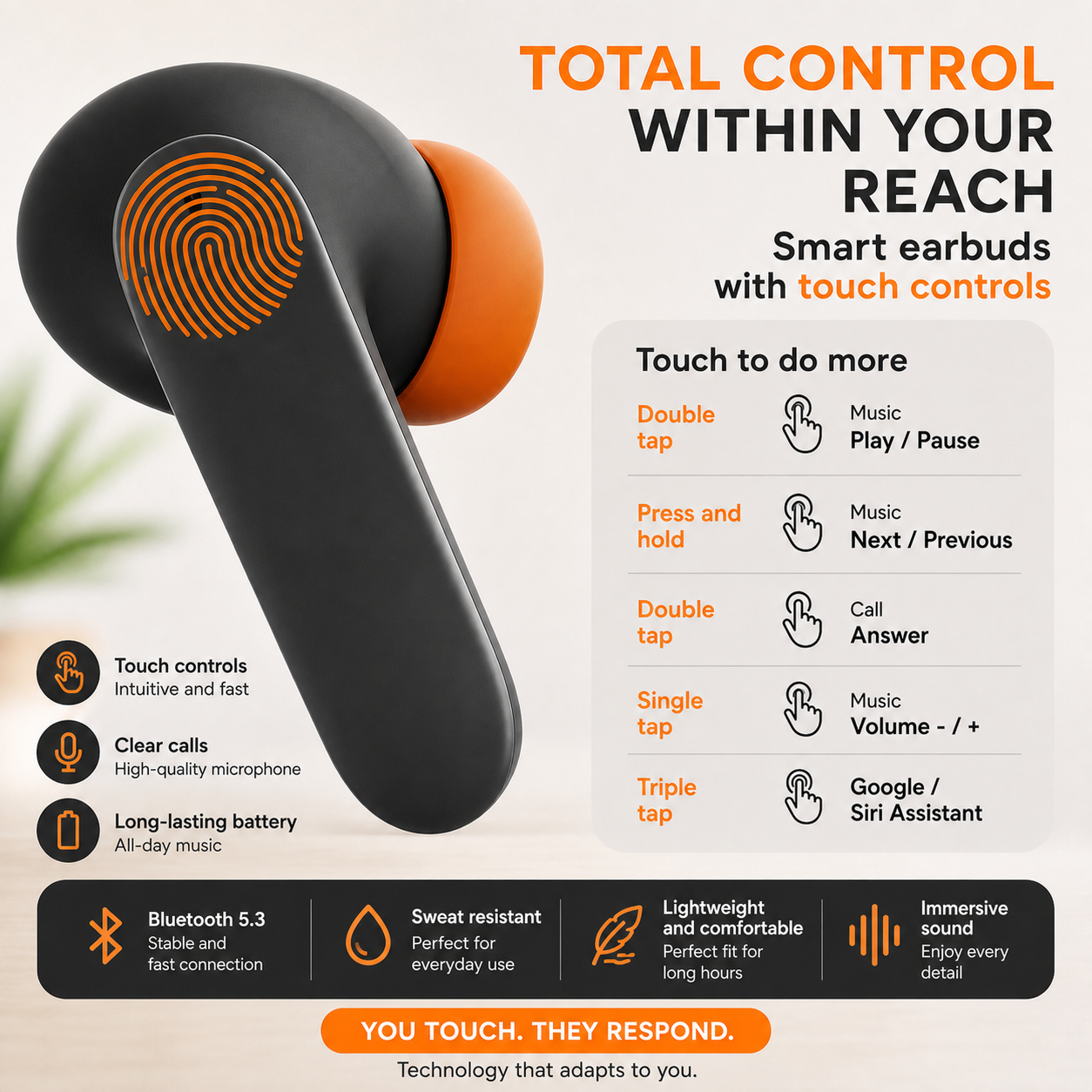 Nexura TWS Pro Earbuds - Bluetooth 5.4 & Dual Mic ENC