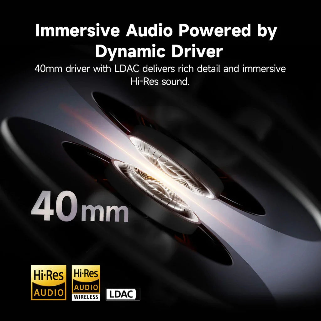 W820NB Plus(2025 Ver.) ANC Wireless Headphone Bluetooth 6.1 Over-Ear Headset -49Db Noise Canelling Earphone Hi-Res Audio