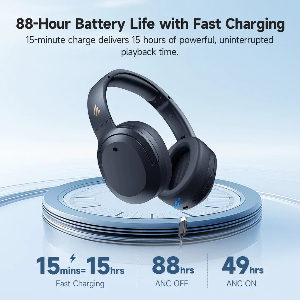W820NB Plus(2025 Ver.) ANC Wireless Headphone Bluetooth 6.1 Over-Ear Headset -49Db Noise Canelling Earphone Hi-Res Audio